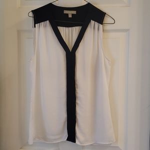 Banana Republic navy and white blouse sz 10